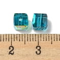 thumbnail image 3 of Electroplate Glass Beads Faceted Cube Steel Blue 5.5x5.5x5.5mm Hole: 1.6mm 100pcs/bag, 3 of 3