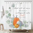 thumbnail image 2 of Fall Pumpkin Shower Curtain Thanksgiving Harvest Watercolor Plants Autumn Leaves Shower Curtains Hooks Halloween Recipe Bathroom Curtain Set,72x72 Inch Waterproof Fabric, 2 of 6
