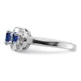 thumbnail image 4 of Primal Silver Sterling Silver Rhodium Sapphire and Diamond Ring, 4 of 7