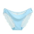thumbnail image 2 of Women Underwear Brief lace Panties Seamless Cotton Panty Hollow Blue L, 2 of 4