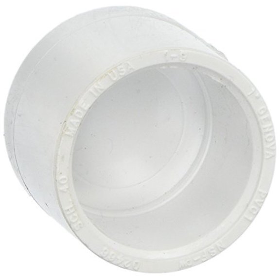 Jensen Home Pipe Cap 30158 - PVC, 1", White - Water Pipe Cap
