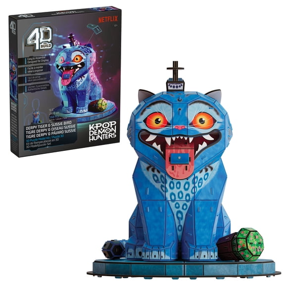 4D Build, KPop Demon Hunters Derpy Tiger & Sussie Bird 3D Puzzle, 168 Pieces, for Ages 12 & Up