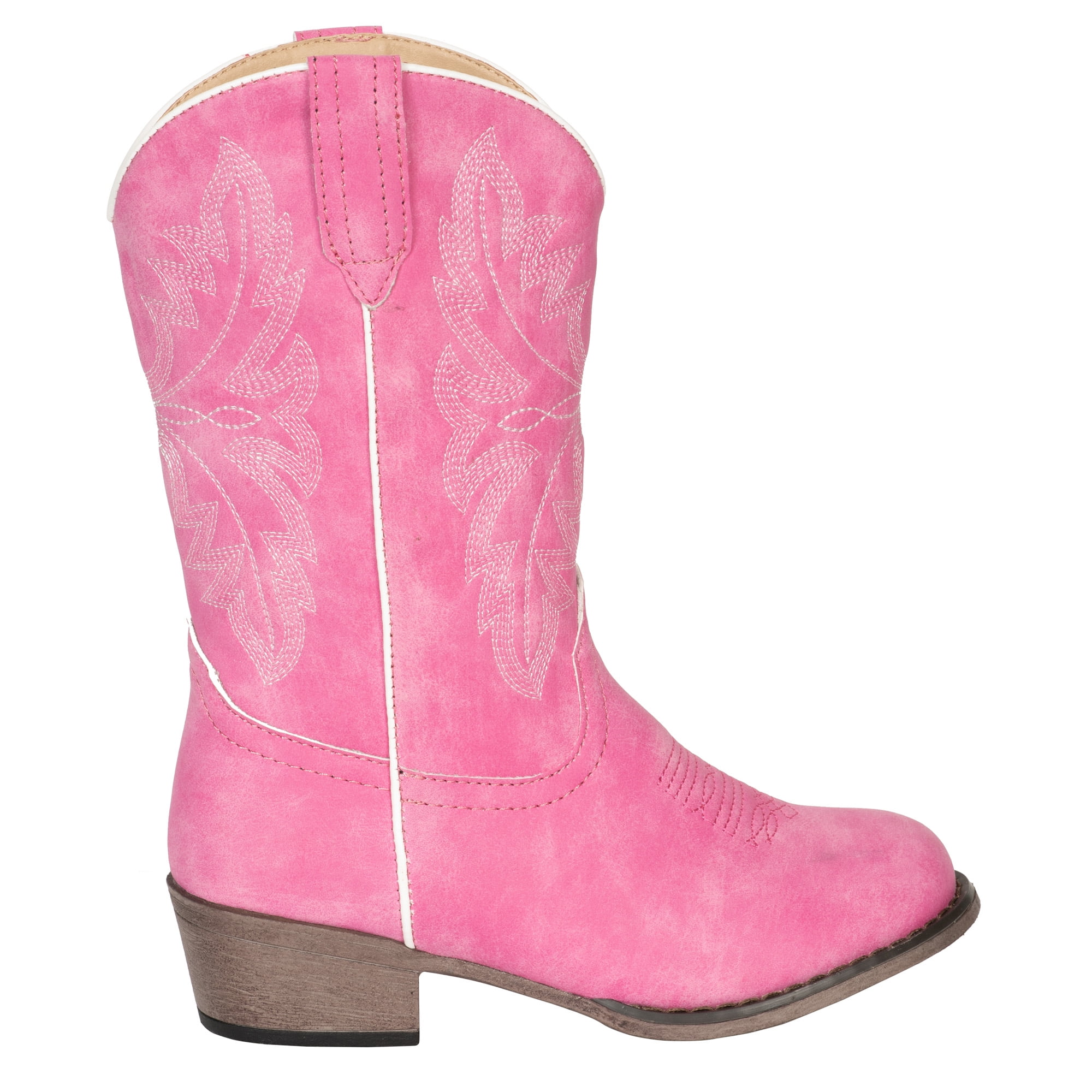 pink leather cowgirl boots