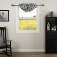 thumbnail image 6 of VHC Brands Annie Buffalo Check Cotton Farmhouse Kitchen Curtains Rod Pocket Balloon Valance, 15x60, Black, 6 of 7