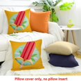 thumbnail image 4 of Creowell Square Cushion Cover Popsicle Banana Surreal Home Decor 18x18in, 4 of 5