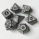 thumbnail image 2 of Juego 7 Dados Poliédricos Numéricos Acrílicos para Reunión Familiar () Blanco, 2 of 4