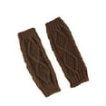 thumbnail image 3 of Bibifish Womens Fingerless Gloves Trendy Cable Knitted Gloves With Thumb Hole Solid Color Soft Comfy Daily Wear Outdoor Activities Gloves, 3 of 3