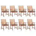 thumbnail image 1 of Sillas de Comedor para Patio Casafoyer 8 piezas con Cojines de Madera de Acacia, 1 of 5