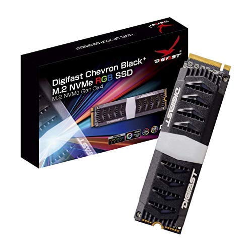 SSD Digifast Chevron Black+ PCIe M.2 NVMe RGB Gen3x4 de 1 TB