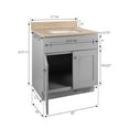 thumbnail image 6 of Design House Brookings Ready to Assemble Vanity With Golden Granite Top in Gray, 31-Inch, 6 of 25