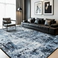 thumbnail image 3 of Reepow 5x7 Area Rugs for Living Room Modern Abstract Washable Low Pile Non-Slip Stain-Resistant Rug for Dining Room Home Office Bedroom,Ocean Blue, 3 of 10