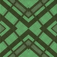 thumbnail image 1 of Ahgly Company Machine Washable Indoor Square Transitional Dark Forest Green Area Rugs, 5' Square, 1 of 7