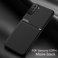 thumbnail image 1 of ELEHOLD for Samsung Galaxy S23+ 5G Slim Case, TPU Bumper + PC Fashion Diagonal Line Skin Touch Luxury Elegant Lightweight Magnetic Shockproof Non-Slip Soft Grip Flexible Ultra-Thin Case,Black, 1 of 6