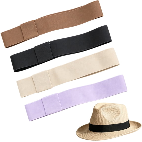 Hat Band for Cowboy Straw Hats Women Men Fedoras 4Pcs