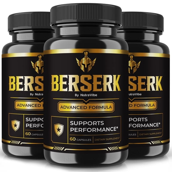 (3 Pack) Berserk – Original Berserk Capsules with a Natural Daily Blend for Energy & Wellness | Clean, Gentle, Easy-to-Swallow Pills (180 Capsules)