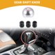 thumbnail image 2 of 1 Set 5cm Universal Shift Knob - Car Gear Shifter Knob Round Ball with 3 Adapter for 5 Speed Manual Transmission Vehicle - Aluminum Alloy Silver Tone, 2 of 6