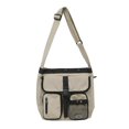 thumbnail image 1 of Crossbody Bag Large Capacity Adjustable Shoulder Strap Multiple Pockets Splash-resistant Wide Application Storage Nylon Casual Shoulder Messenger Bag Student Supply, 1 of 11