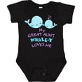 thumbnail image 3 of Inktastic My Great Aunt Whale-y Loves Me Boys or Girls Baby Bodysuit, 3 of 5