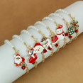 thumbnail image 1 of Cute Style 8-Piece Set Adjustable Imitation Pearl Alloy Chain with Christmas Charms Including Tree, Santa, Snowflake, Reindeer Pendants - Festive Jewelry Gift for Men and Women 7.08inch, 1 of 6