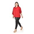 thumbnail image 2 of Blusa de manga 3/4 Roman Fashion /Tallas Extras, 2658 (Rojo) rojo 36, 2 of 5