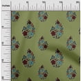 thumbnail image 1 of oneOone Cotton Poplin Fabric Leaves & Floral Block Printed Craft Fabric BTY 56 Inch Wide, 1 of 5