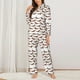 thumbnail image 2 of Fotbe Dachshund Dog Puppy Conjunto de Pijama de Manga Larga para Mujer con Estampado, Ropa de Dormir de 2 Piezas, Conjunto de Casa Suave y Cómodo con Bolsillos-XX-Large, 2 of 7