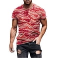 thumbnail image 1 of Qertyioot Liquidation d'Été T-Shirt/haut d'Été pour Homme à Col Rond Imprimé Ventre de Porc Décontracté à Manches Courtes Col Rond, 1 of 4