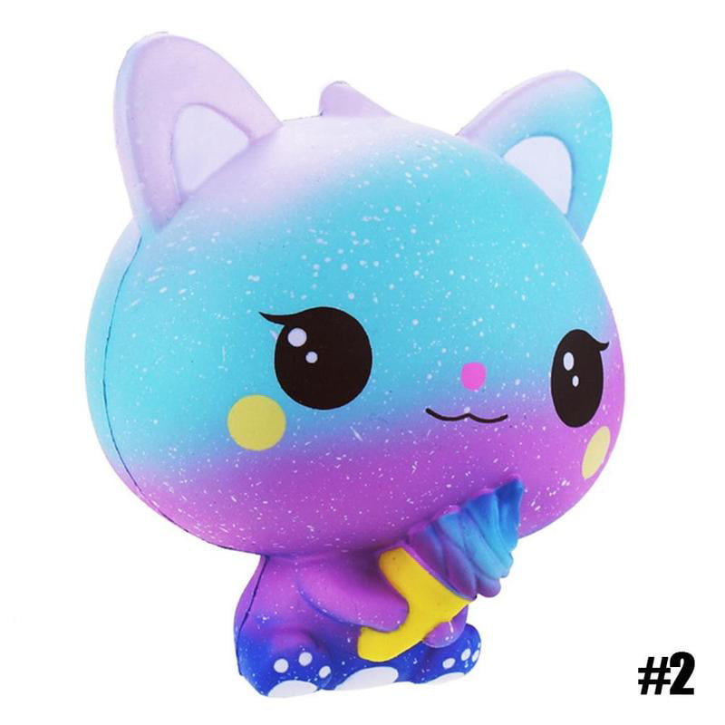 PU Galaxy Kitty Cartoon Langsam Rising Entlasten Stress Squeeze Spielzeug 