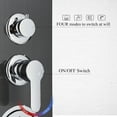 thumbnail image 3 of Zamery Shower Panel Tower System Adjustable Rainfall Head 3-Setting Handheld Shower 2 Body Jets Areas Mixer Taps Temperature Display Wall Mounted Shower Unit Stainless Steel, Black, 3 of 9