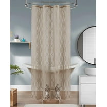 WARM HOME DESIGNS Linen Modern Shower Curtain 84 Inches Long. GSH Linen 36