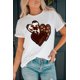 thumbnail image 2 of ABPHQTO Camiseta blanca con estampado de corazón del día de la moda occidental de San Valentín para mujer, 2 of 5