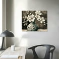 thumbnail image 4 of COMIO  Vintage Floral Canvas Art Blue White Orchid Poppy Magnolia Vase Flower Painting Retro Artwork for Living Room Bedroom Gallery Wrap Ready to Hang, 4 of 6