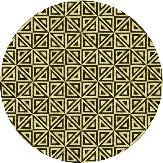 Ahgly Company Indoor Round Patterned Midnight Gray Area Rugs, 8' Round