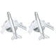 thumbnail image 1 of 2 Piezas De Plata Pines De Broche De Broches De Pines De Solapa Insignia Mujeres Niñas Niños Ropa Bolsa Decoración, 1 of 9