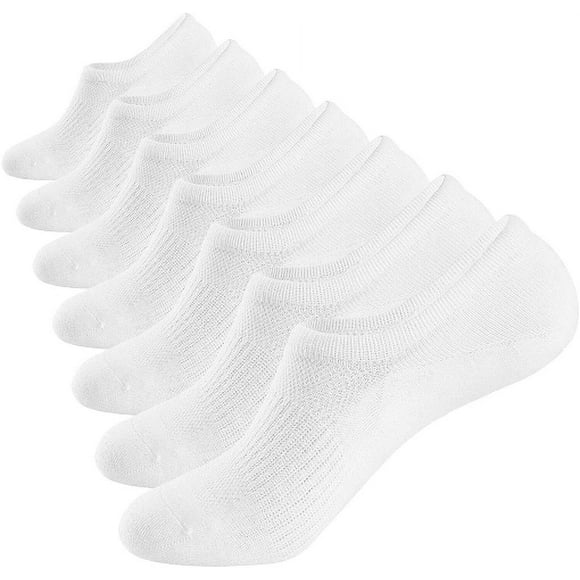 Calcetines de Algodón Invisibles de Corte Bajo con Forro Invisible para Hombre, Packs de 10 a 13 (Blanco, Paquete de 6)