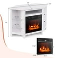 thumbnail image 3 of Costway Fireplace TV Stand with Led Lights & 18" Electric Fireplace for Tvs up to 50" White, 3 of 10