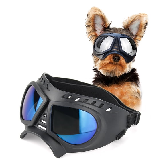 Dog Sunglasses Puppy Goggles, Wind Dust Fog Protection Eye Wear Pet Glasses with Adjustable Strap for Small Medium or Large Dog
