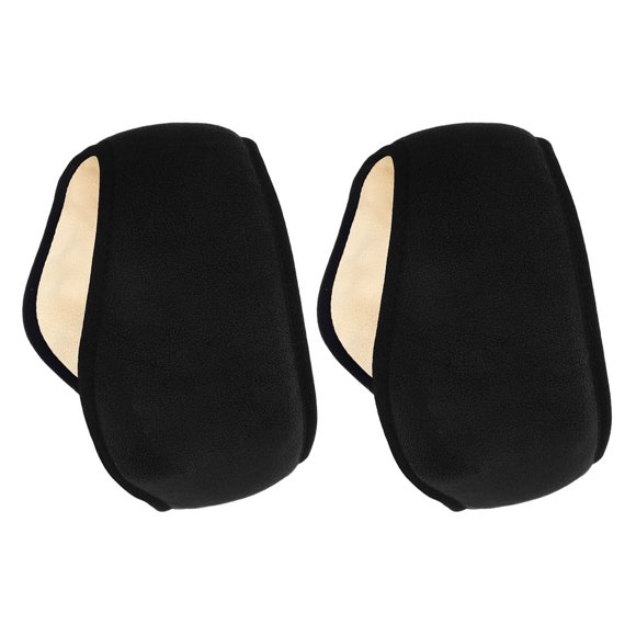 IFANLANDOR 2Pcs Black Plush Ear Muffs for Sleep Noise Cancelling with No Ear Pressure and Adjustable Fit