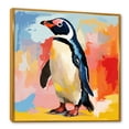 thumbnail image 2 of Designart "Charming Penguin Parade" Animals Framed Wall Art - White Penguin Entryway Framed Wall Art, 2 of 6