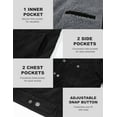 thumbnail image 4 of Men's New Corduroy Jacket, Lined Casual Loose Fit Trucker Coat with Multiple Colors Sizes S-XXL for Fall Winter, 4 of 6
