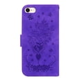 thumbnail image 2 of Allytechgroup iPhone SE 2022 Case, iPhone SE 2020 Case, iPhone 7 8 Case, Flip Flower Embossed Hand Wrist Stand Protective Cards Holder Wallet Case Cover for Apple iPhone 7 8 SE 3rd 2nd Gen, Purple, 2 of 8