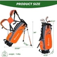 thumbnail image 3 of XDriveMax 4 Pieces Kids Golf Club Set, Junior Hybrid & Putter Set for Ages 4-8 with Stand Bag, Right Handed, Blue, 3 of 9