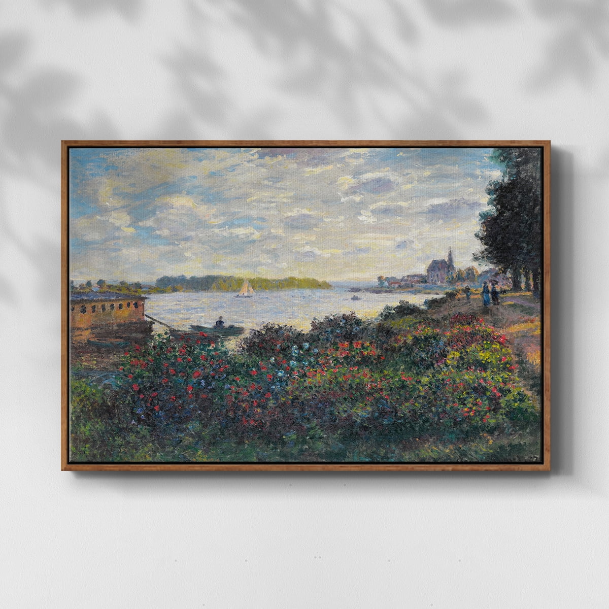 Vintage Landscape-CII By Wexford Home Framed in Walnut Wood Gallery Wrapped Canvas 27 in. x 41 in.