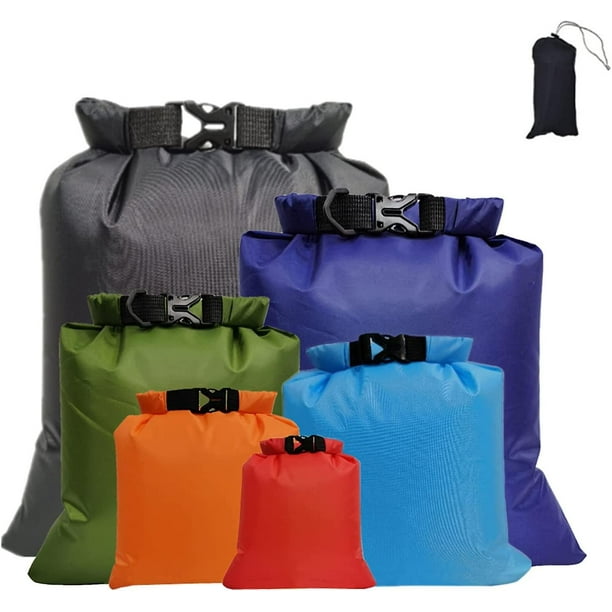 6 Pack Waterproof Dry Bag Portable Large Capacity Combination Bag Snorkel  Bag Rafting Bag Travel Rafting Rafting Swimming Snorkel Camping Bicycle Fish  