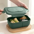 thumbnail image 4 of Bfogop Leakproof Silicone Bento Lunch Box for Adults - 2 Compartment BPA-Free, Microwave & Dishwasher Safe Reusable Eco-Friendly Food Container for Office, Travel, Outdoors, 4 of 6