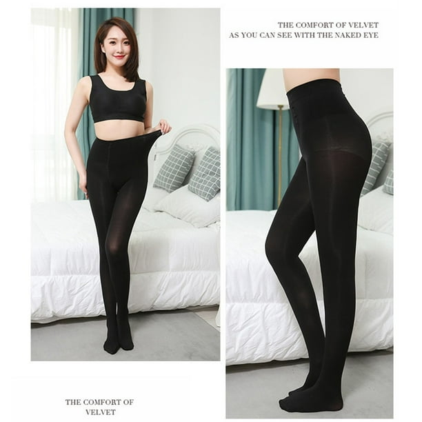 Lefu Plus Size Women Thermal Pantyhose Stockings Tights Leggings
