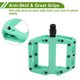 thumbnail image 3 of Pedal de bicicleta de nylon de Bargains Únicos, pedal plano sin tiras reflectantes, cian, adecuado para ejes de 14mm, pedal antideslizante para BMX MTB bicicletas de carretera, 1 par, 3 of 7