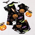 thumbnail image 2 of JAJAHO Girls Pajamas Sets Halloween Sleepwear Sizes 3-13 Tie Front Ruffle Short Sleeve Top Shorts 2 Piece Set, 2 of 7