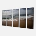 thumbnail image 2 of Soft Waves of Sea on Sandy Beach - Seashore Canvas Art Print, 2 of 3