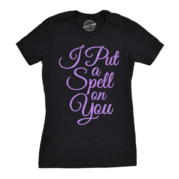 Womens I Put A Spell On You T Shirt Funny Halloween Movie Tee for Ladies Womens Graphic Tees